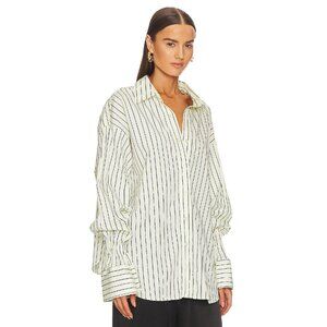A.L.C. Monica Stripe Cotton Poplin Button-Down Shirt